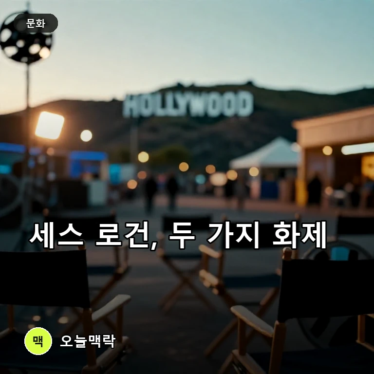 배우 세스 로건, TV 드라마 속 스튜디오 임원 역할로 화제… 리얼리티 설전도 겹쳐 주제를 표현한 AI 생성 편집 이미지