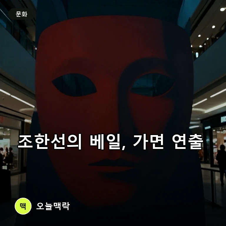 '킬러들의 쇼핑몰 시즌2' 조한선의 베일과 가면 변신, 확인된 내용 주제를 표현한 AI 생성 편집 이미지