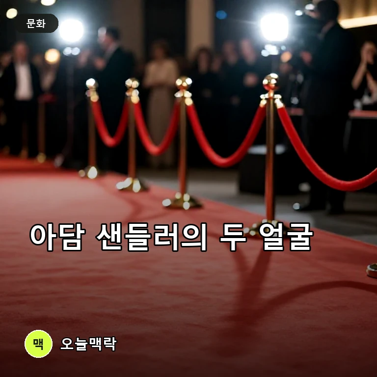 아담 샌들러, 신작 캐스팅과 시사회 패션으로 화제 집중 주제를 표현한 편집 이미지