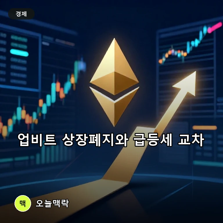 업비트 가상자산 상장폐지 조치 속 스토리지 코인 급등세 주제를 표현한 편집 이미지