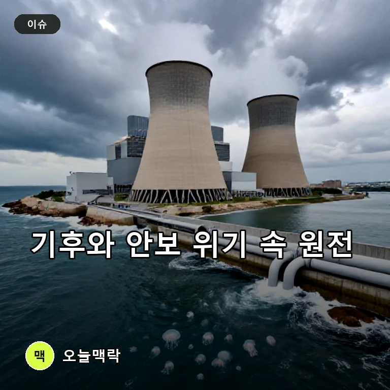 프랑스 원전 해파리 습격에 가동 중단…북한은 일본 플루토늄 비축 경고 주제를 표현한 편집 이미지