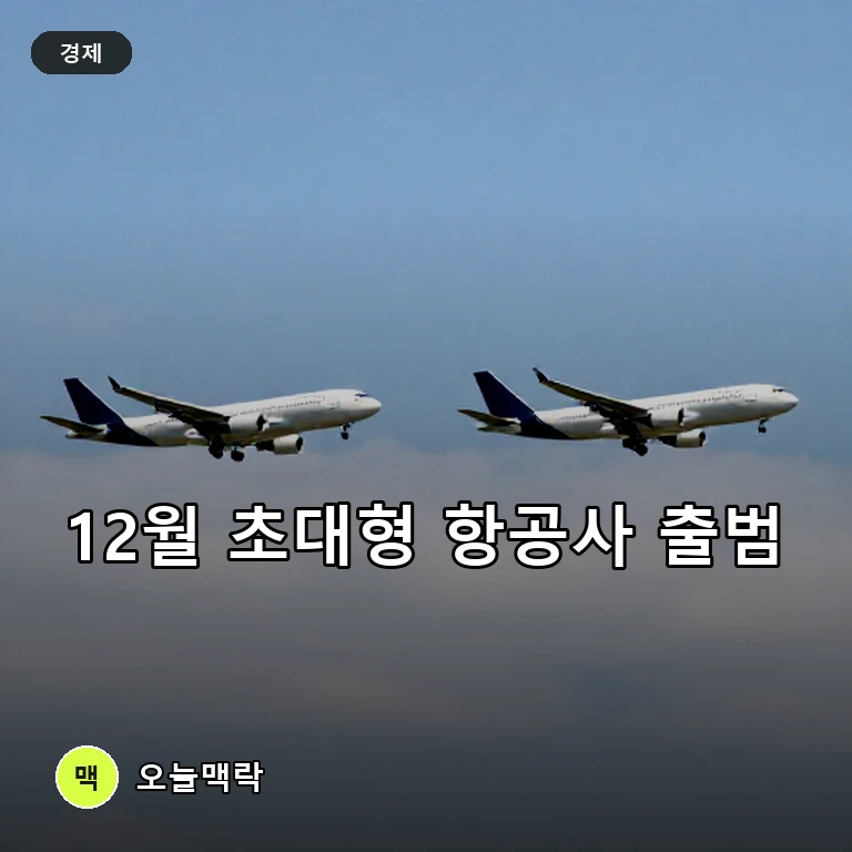 대한항공·아시아나 합병 최종 승인…12월 메가 캐리어 출범 주제를 표현한 편집 이미지
