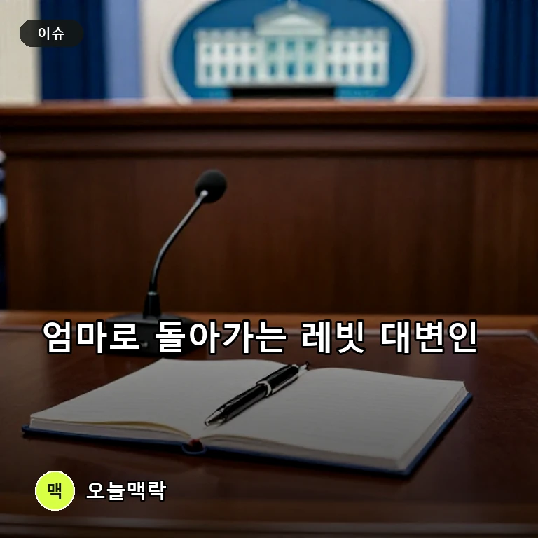 '역대 최연소' 레빗 백악관 대변인 사임…“최고의 엄마 되겠다” 주제를 표현한 편집 이미지
