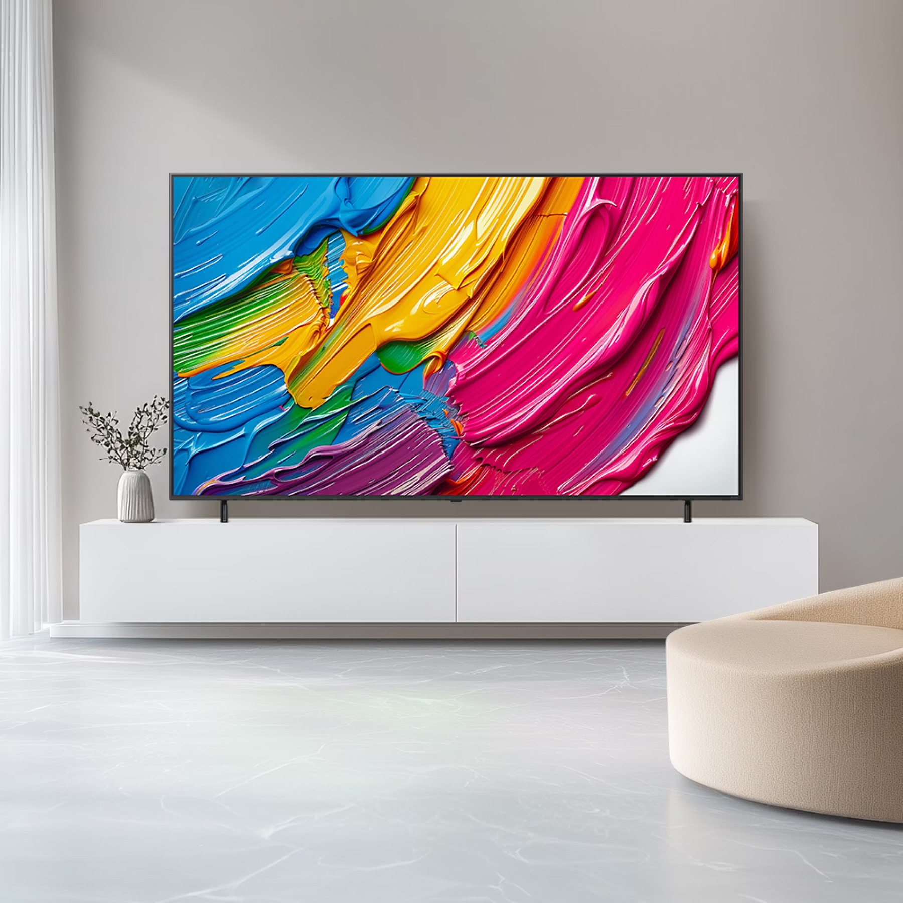 LG QNED AI TV + LG 디오스 오브제컬렉션 김치톡톡 세트 (75QNED75AEA + Z408MEEF23) 제품 이미지