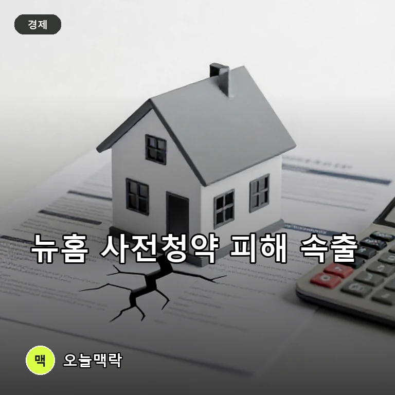 장동혁, 뉴홈 사전청약 피해자 면담…"대국민 사기분양" 비판 주제를 표현한 편집 이미지