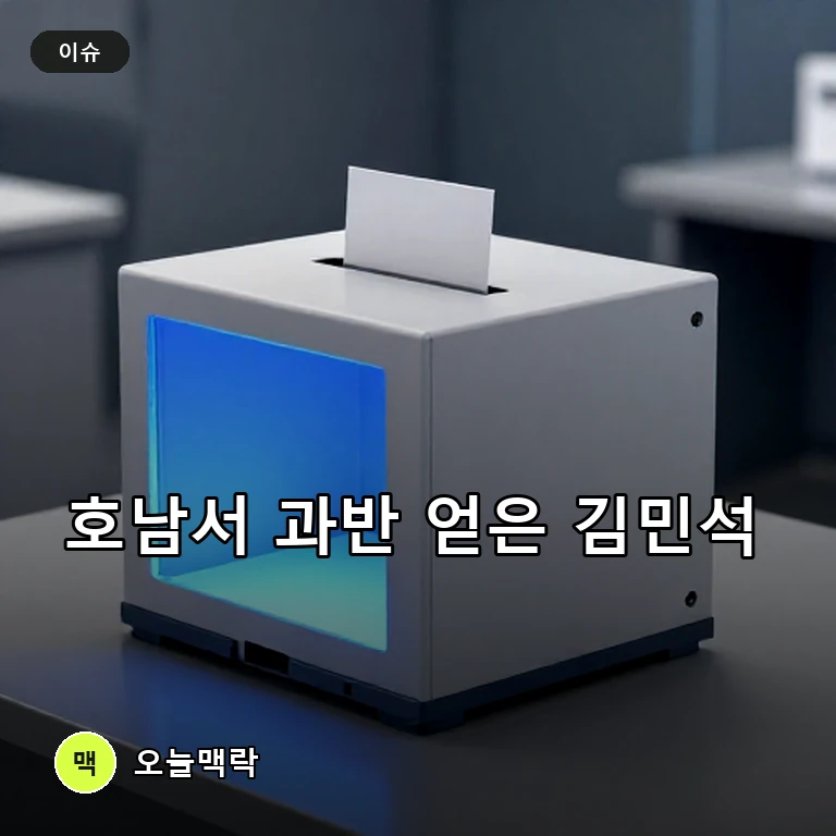 김민석, 호남 경선서 과반 압승…누적 52.21%로 선두 굳히기 주제를 표현한 편집 이미지