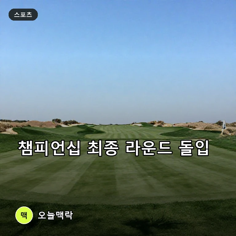 2천만 달러 걸린 페덱스 세인트주드 챔피언십 최종 라운드 돌입 주제를 표현한 편집 이미지