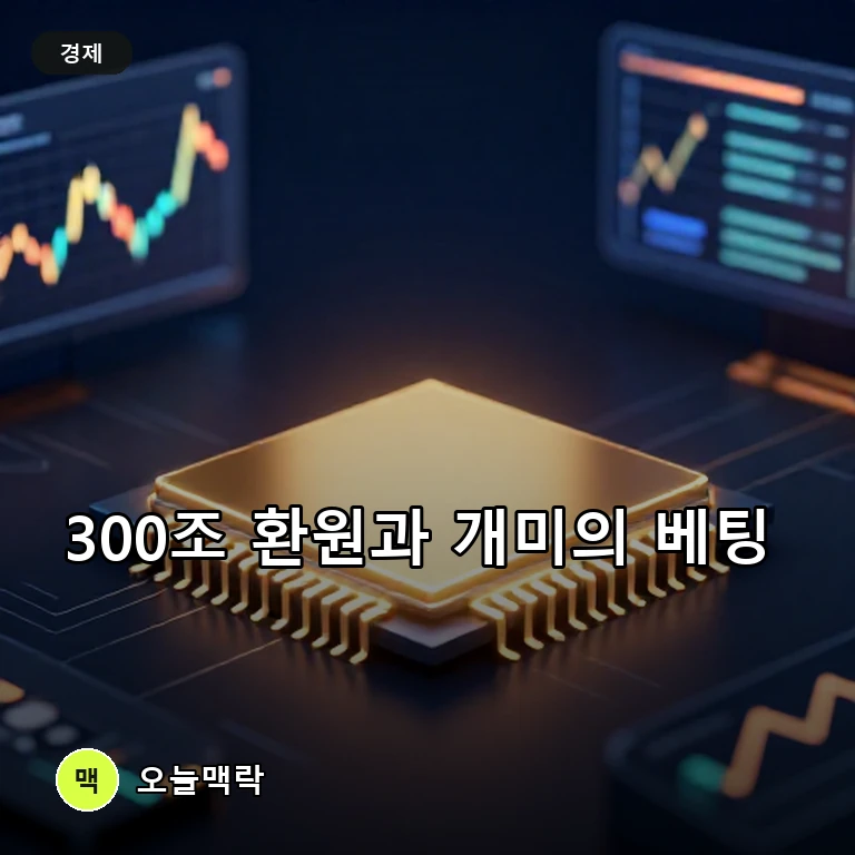 삼전닉스 300조 원 역대급 주주환원 전망에도 개미들은 매도 베팅 주제를 표현한 편집 이미지
