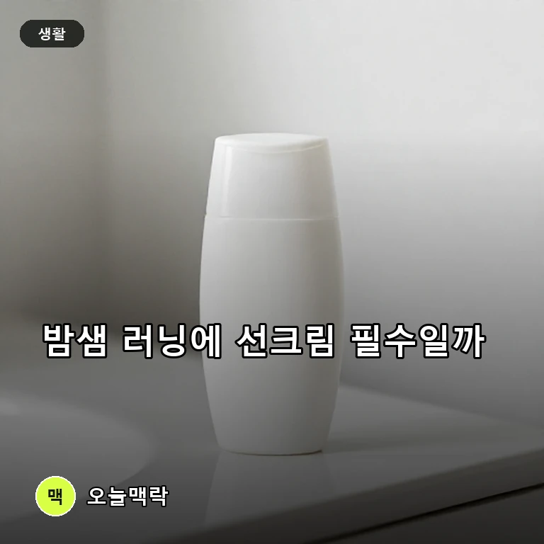 밤에도 선크림 발라야 할까…식약처와 전문의들이 밝힌 올바른 사용법 주제를 표현한 편집 이미지